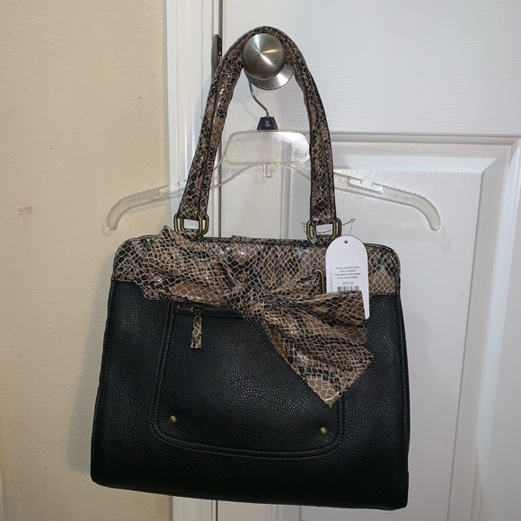 Jessica simpson sweety tote purse black bow nwt - Picture 3 of 6